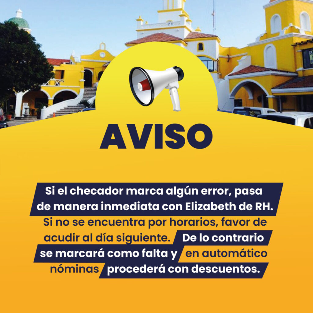 Aviso nuevo checador